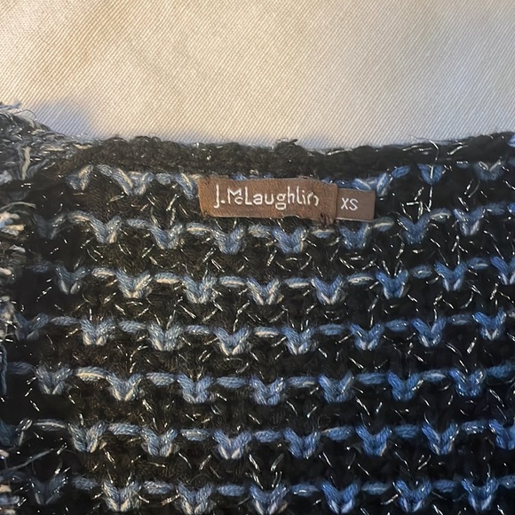 J. McLaughlin basket weave fringed cardigan size XS - Picture 3 of 9